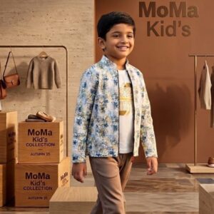 moma kids premium urban explorer set – boys' printed zip up jacket, graphic tee & slim fit joggers (3 piece casual wear) green colour copy