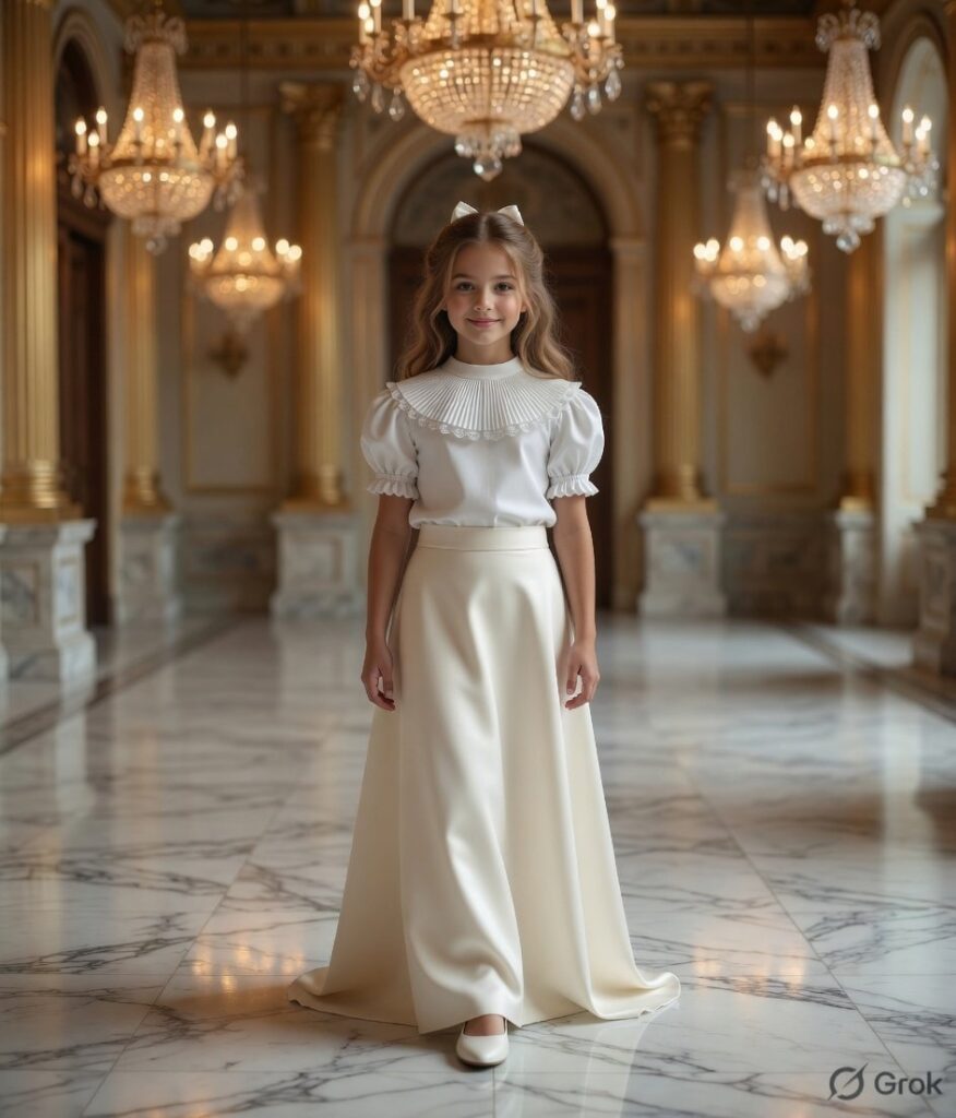 graceful pleated lace blouse – available in blue & white