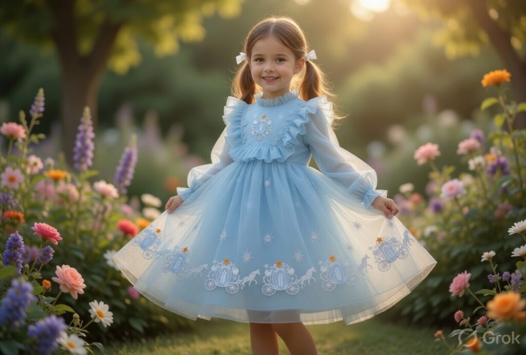 the pearl rabbit organza ruffle dress blue white