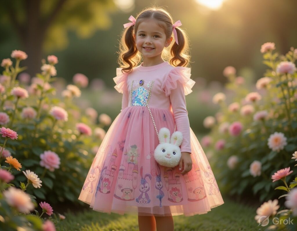 the pearl rabbit organza ruffle dress blue white